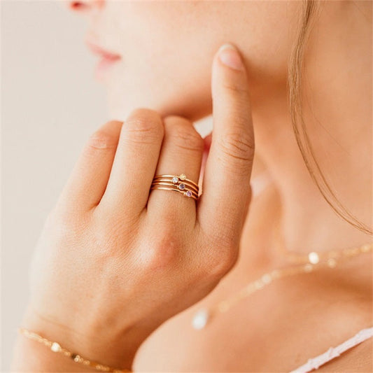Amelia Fødselssten Stabel Ring