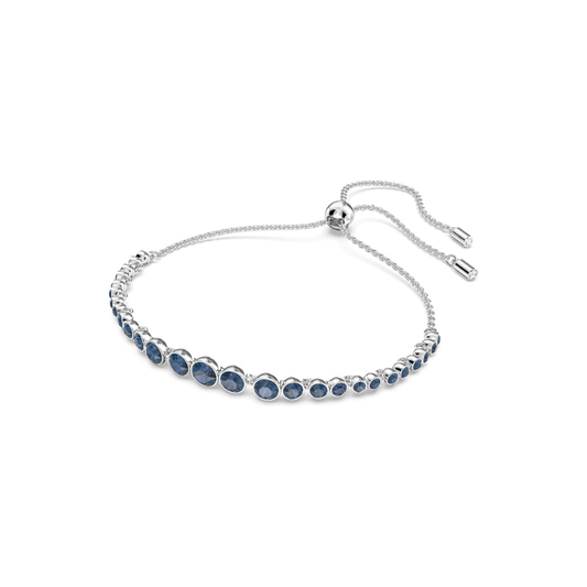 Rundslibning Safir Tennisarmbånd | Hvidguld