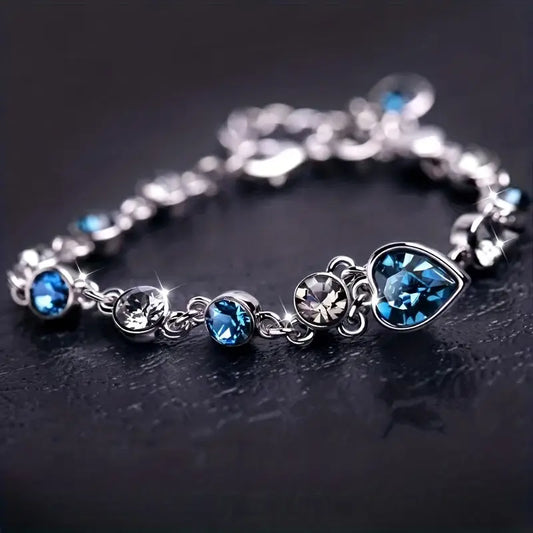 Hav Hjerte Glow Armbånd | Hvidguld