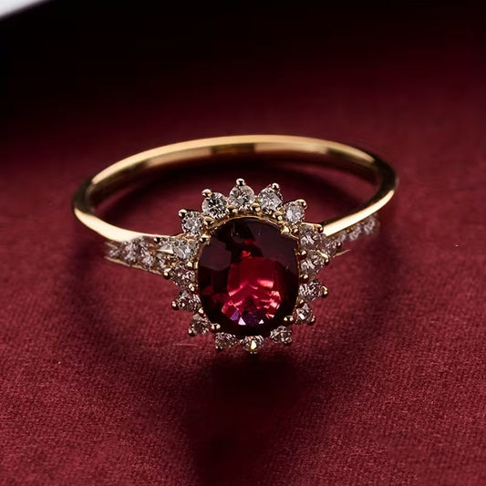 Empress Rød Ring | Guld