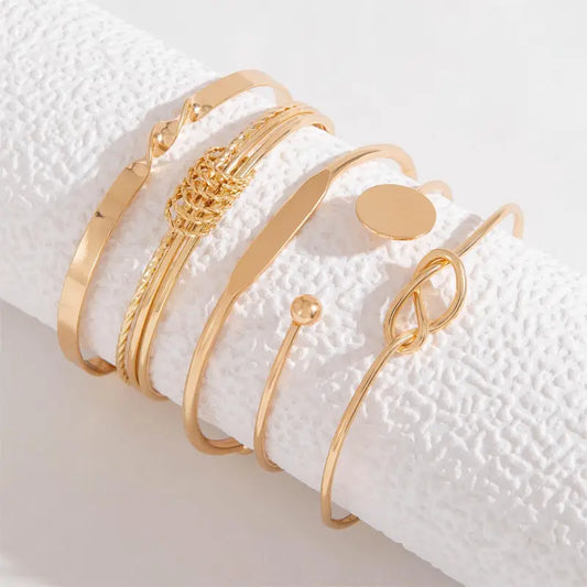 Knotted Elegance Armbånd Sæt | Guld