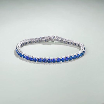 Safir Tennisarmbånd | Hvidguld