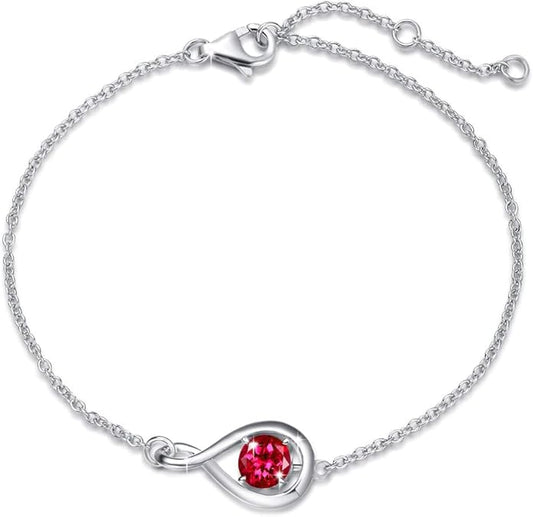 Rubin Uendelighed Armbånd | Hvidguld