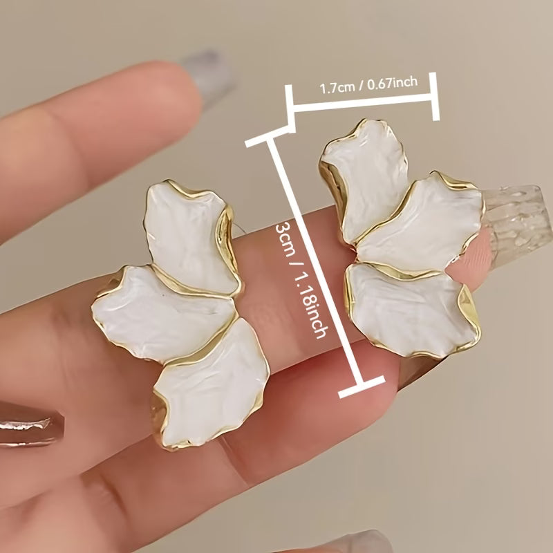 Perle Blomst Petal Øreringe