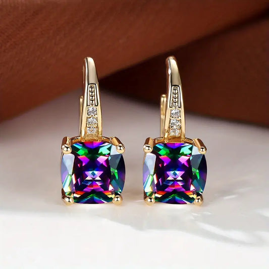 Mystic Safir Sten Creoler | Guld