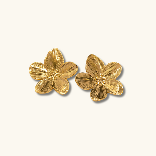 Alice Blomst Guld Øreringe