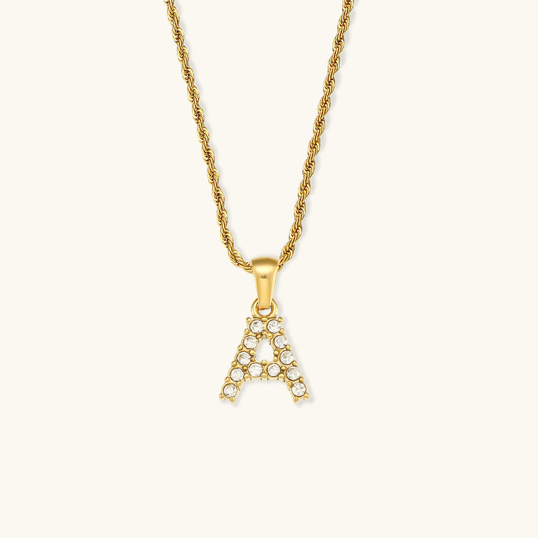 Maeve Bogstav Initial Diamanthalskæde