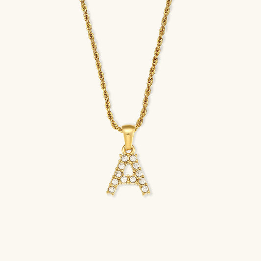 Maeve Bogstav Initial Diamanthalskæde