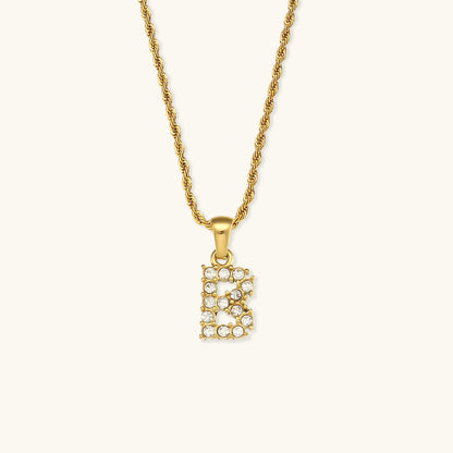 Maeve Bogstav Initial Diamanthalskæde