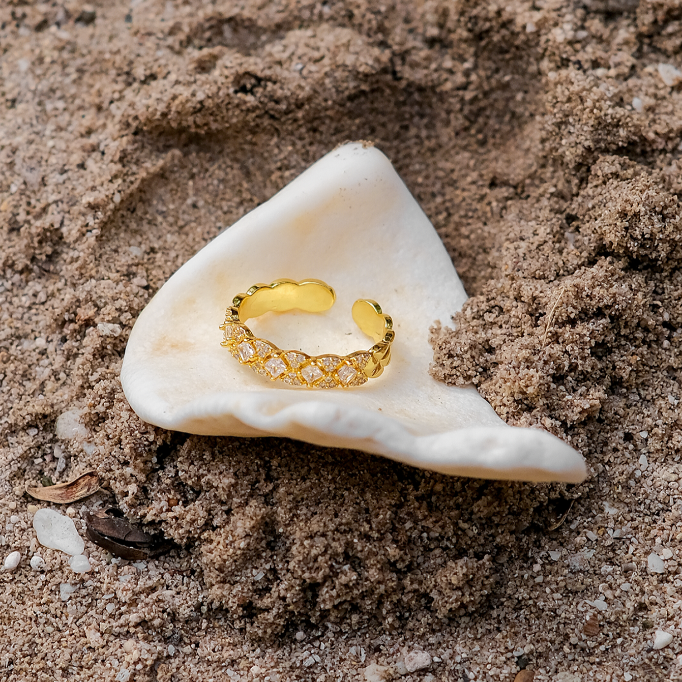 Camille Guld Mønstret Ring
