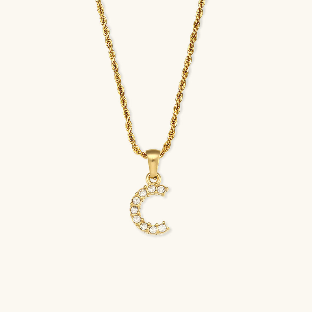 Maeve Bogstav Initial Diamanthalskæde