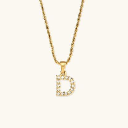 Maeve Bogstav Initial Diamanthalskæde