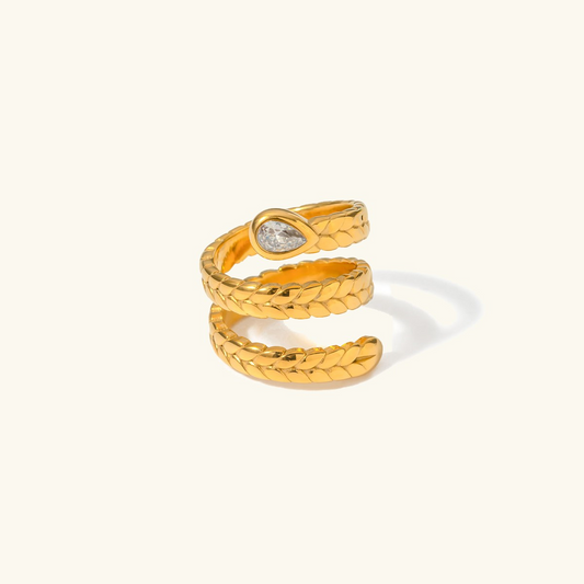 Davina Guld Serpent Ring