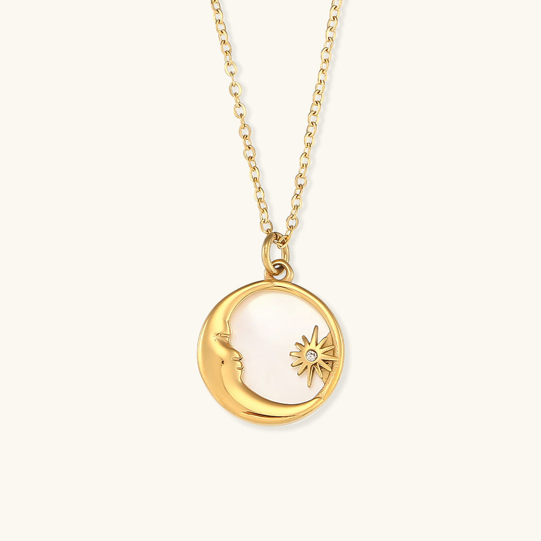 Evangeline Lunar Guld Halskæde