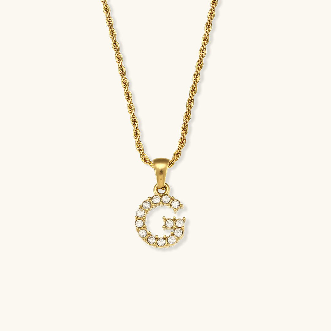 Maeve Bogstav Initial Diamanthalskæde
