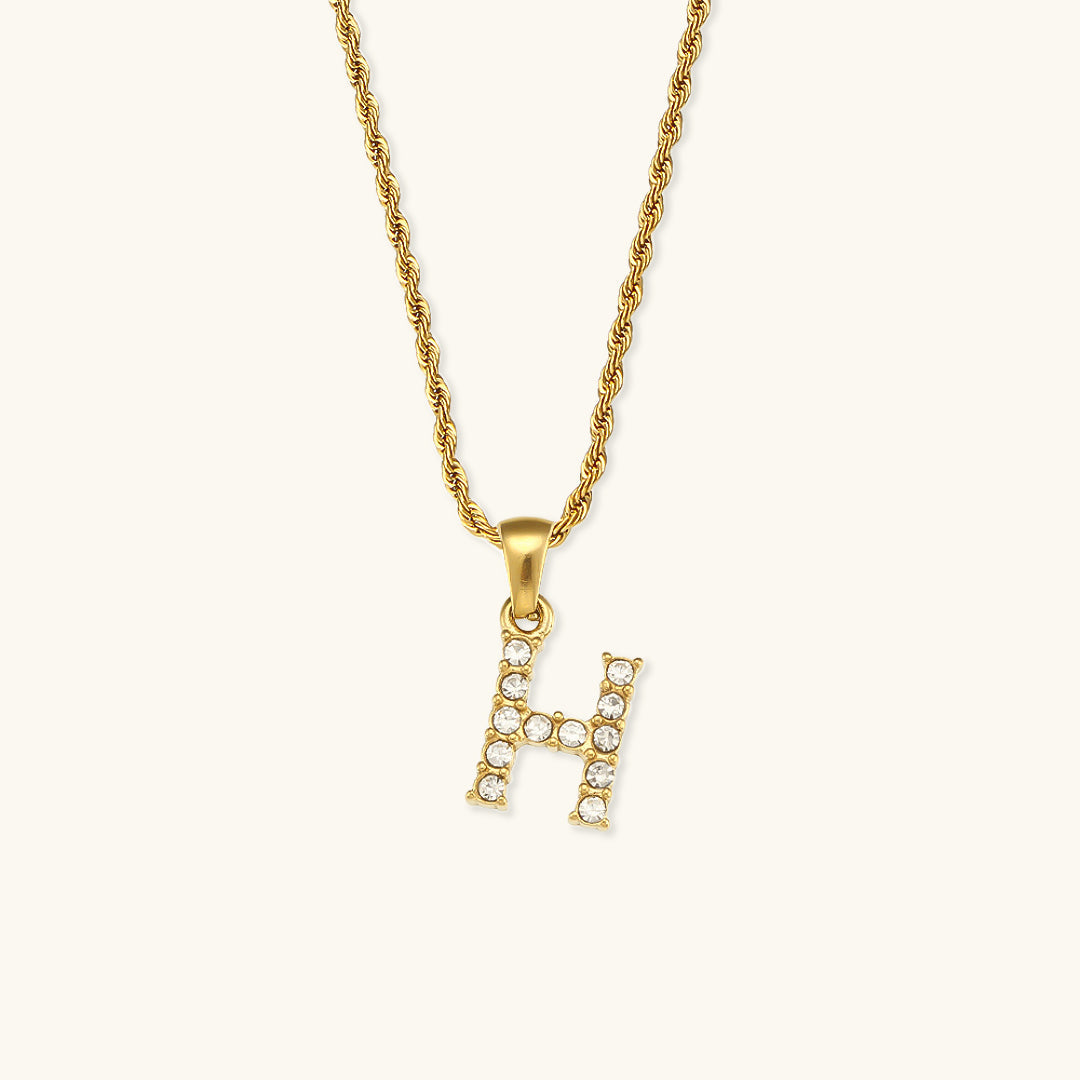 Maeve Bogstav Initial Diamanthalskæde