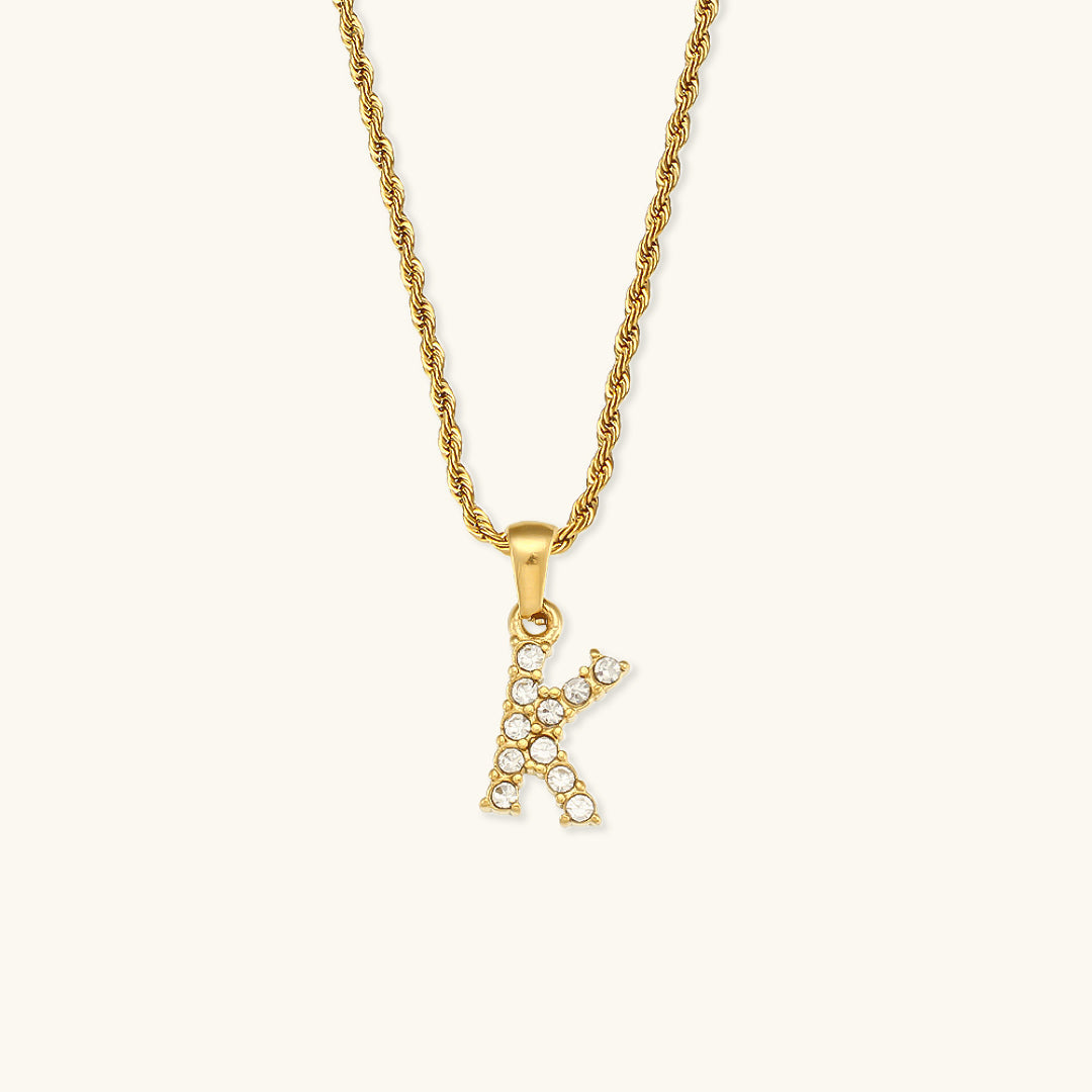 Maeve Bogstav Initial Diamanthalskæde