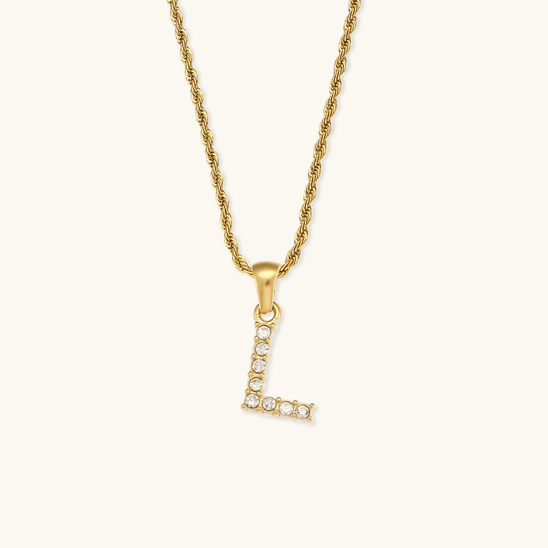 Maeve Bogstav Initial Diamanthalskæde