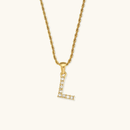 Maeve Bogstav Initial Diamanthalskæde