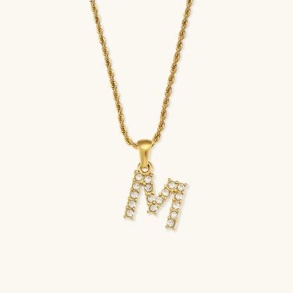 Maeve Bogstav Initial Diamanthalskæde