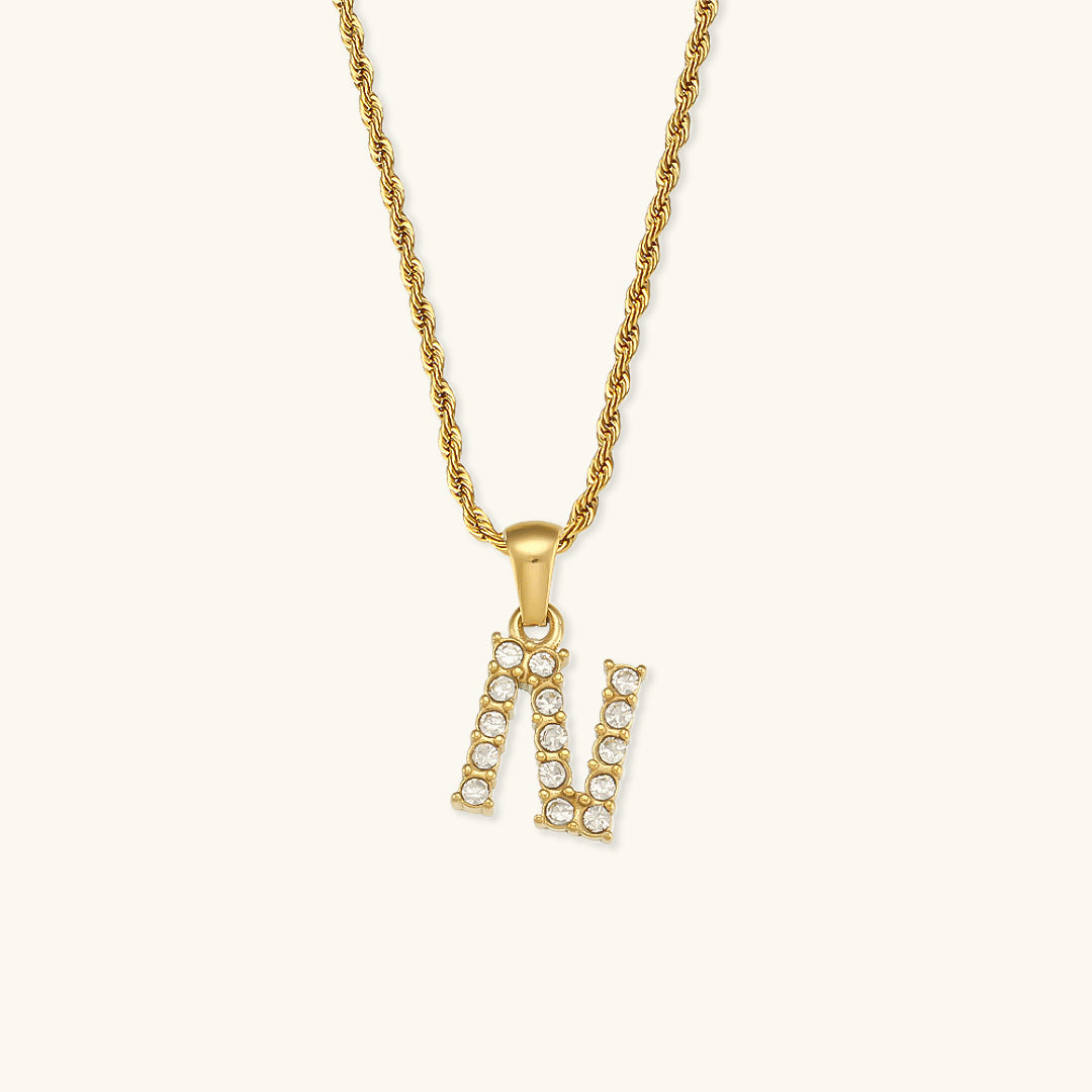Maeve Bogstav Initial Diamanthalskæde
