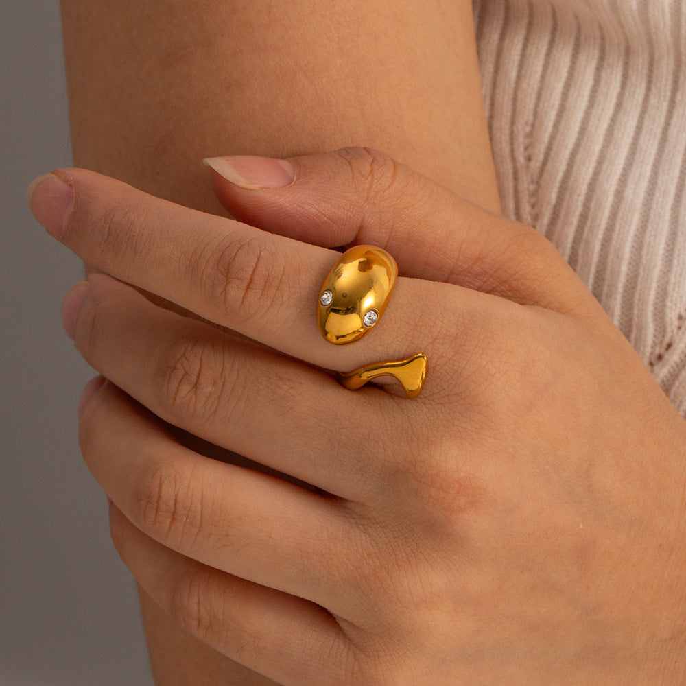 Etta Guld Serpent Ring