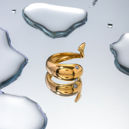 Etta Guld Serpent Ring