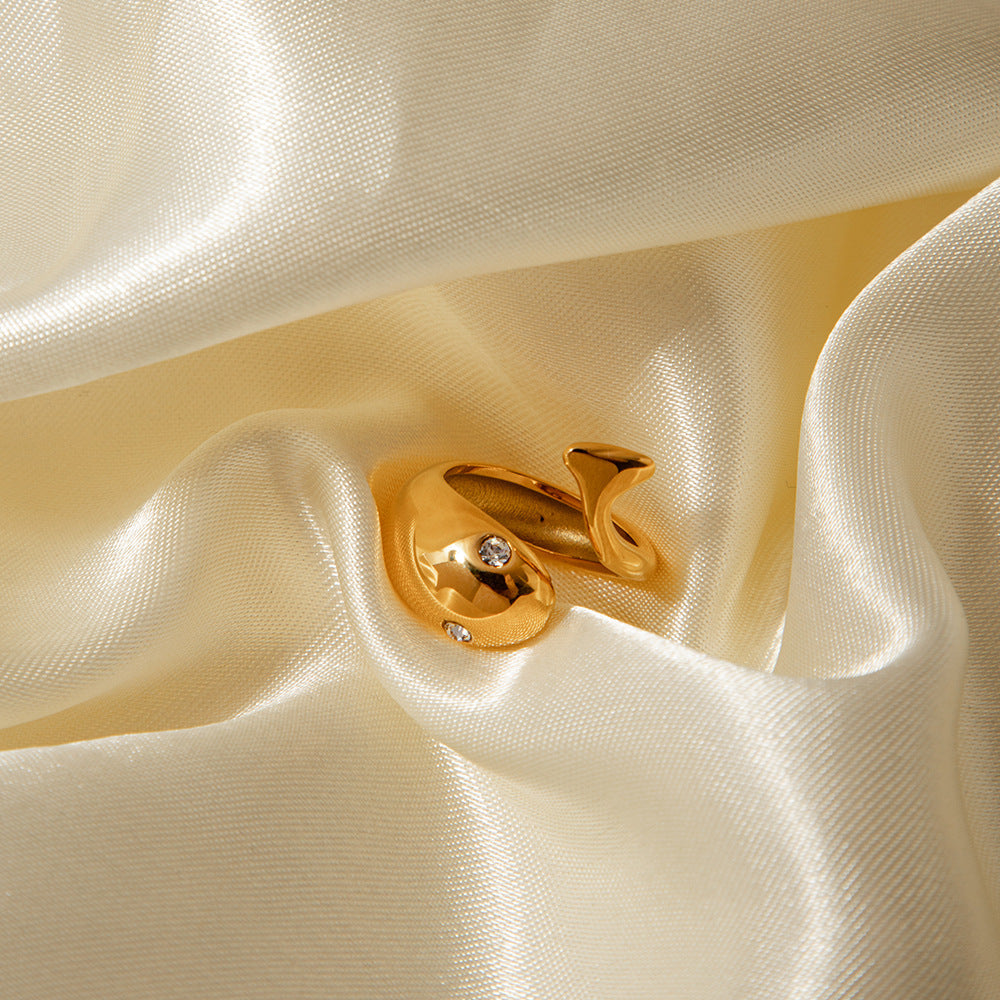 Etta Guld Serpent Ring