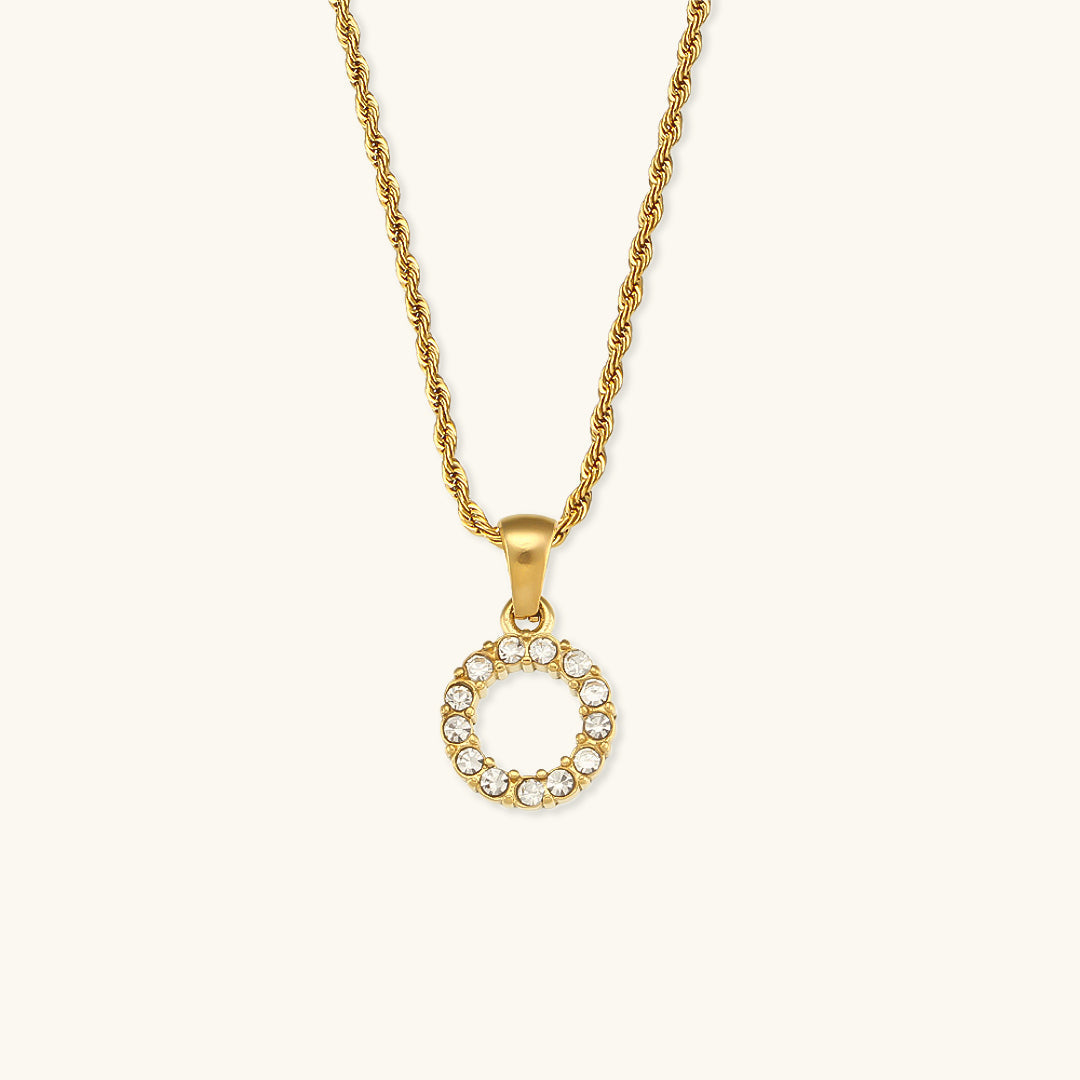 Maeve Bogstav Initial Diamanthalskæde