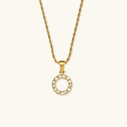 Maeve Bogstav Initial Diamanthalskæde