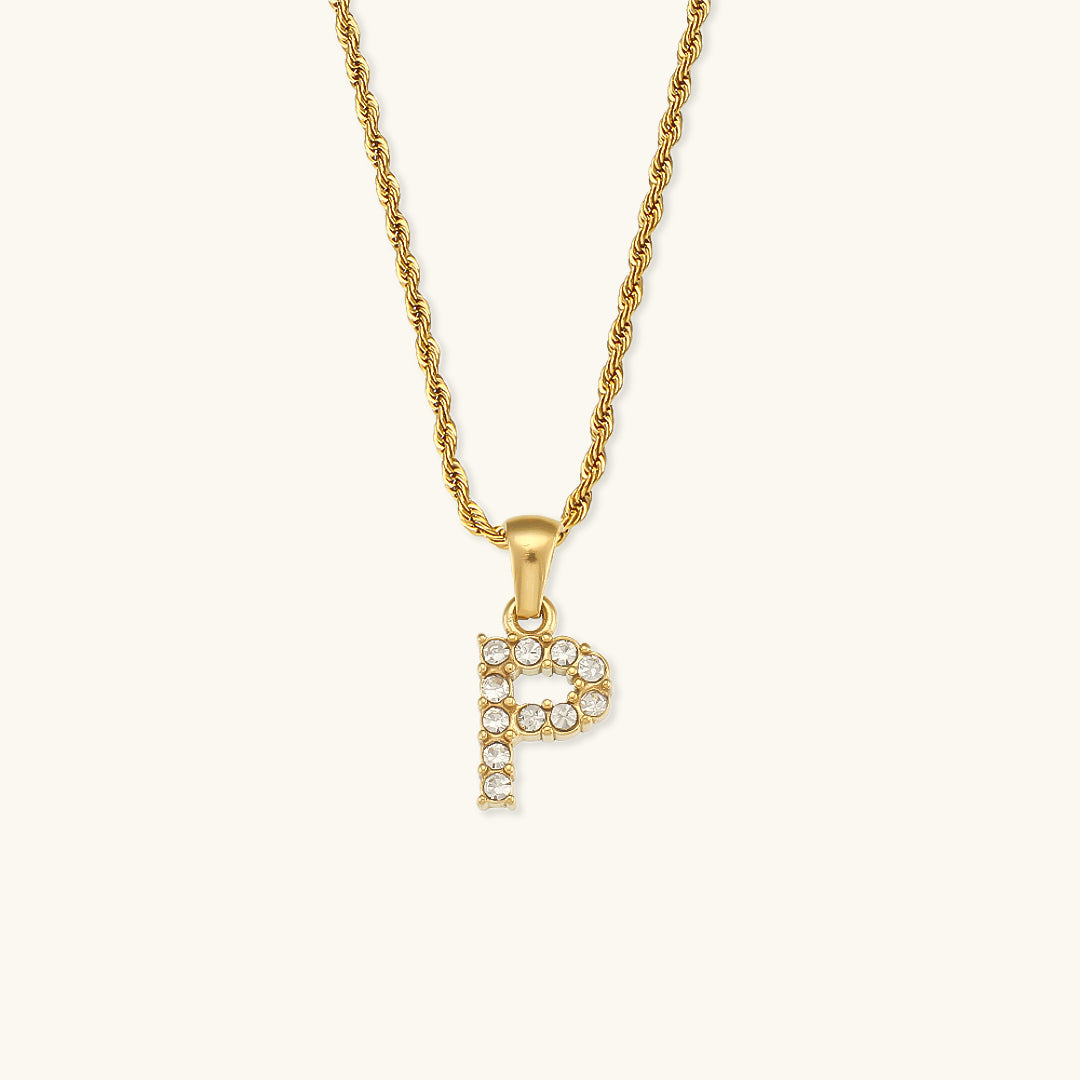 Maeve Bogstav Initial Diamanthalskæde