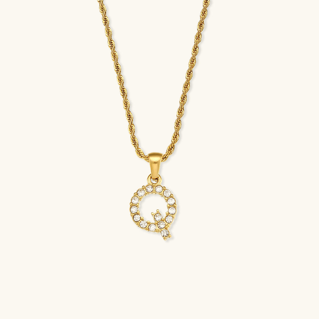 Maeve Bogstav Initial Diamanthalskæde