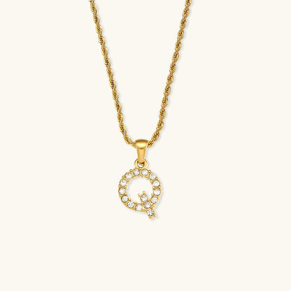 Maeve Bogstav Initial Diamanthalskæde