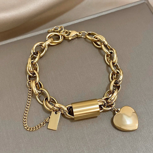 Heartened Grov Armbånd | Guld