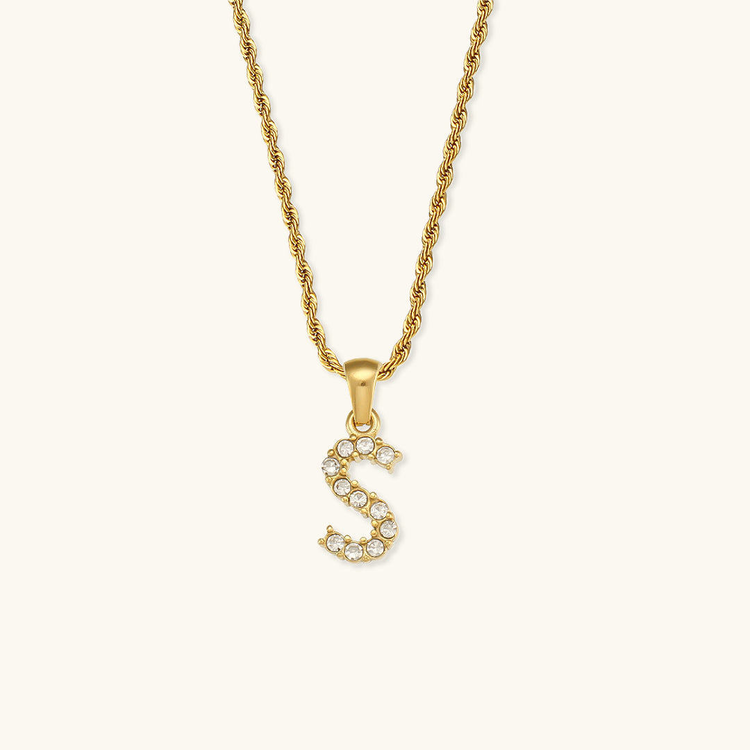 Maeve Bogstav Initial Diamanthalskæde