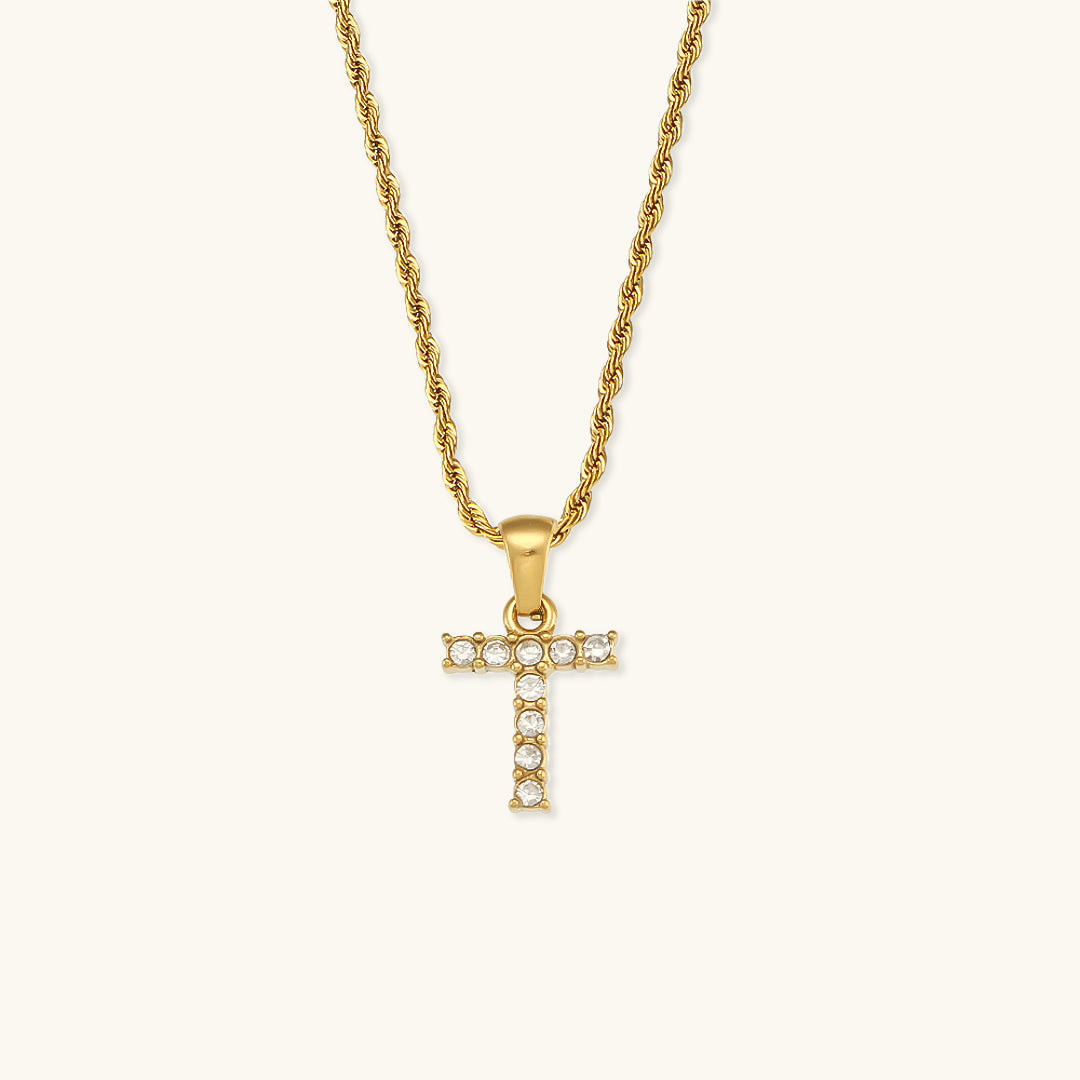Maeve Bogstav Initial Diamanthalskæde