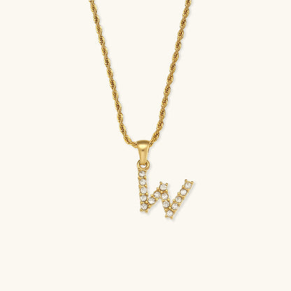 Maeve Bogstav Initial Diamanthalskæde