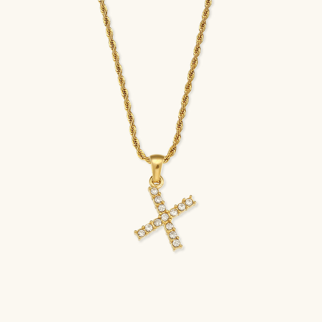 Maeve Bogstav Initial Diamanthalskæde