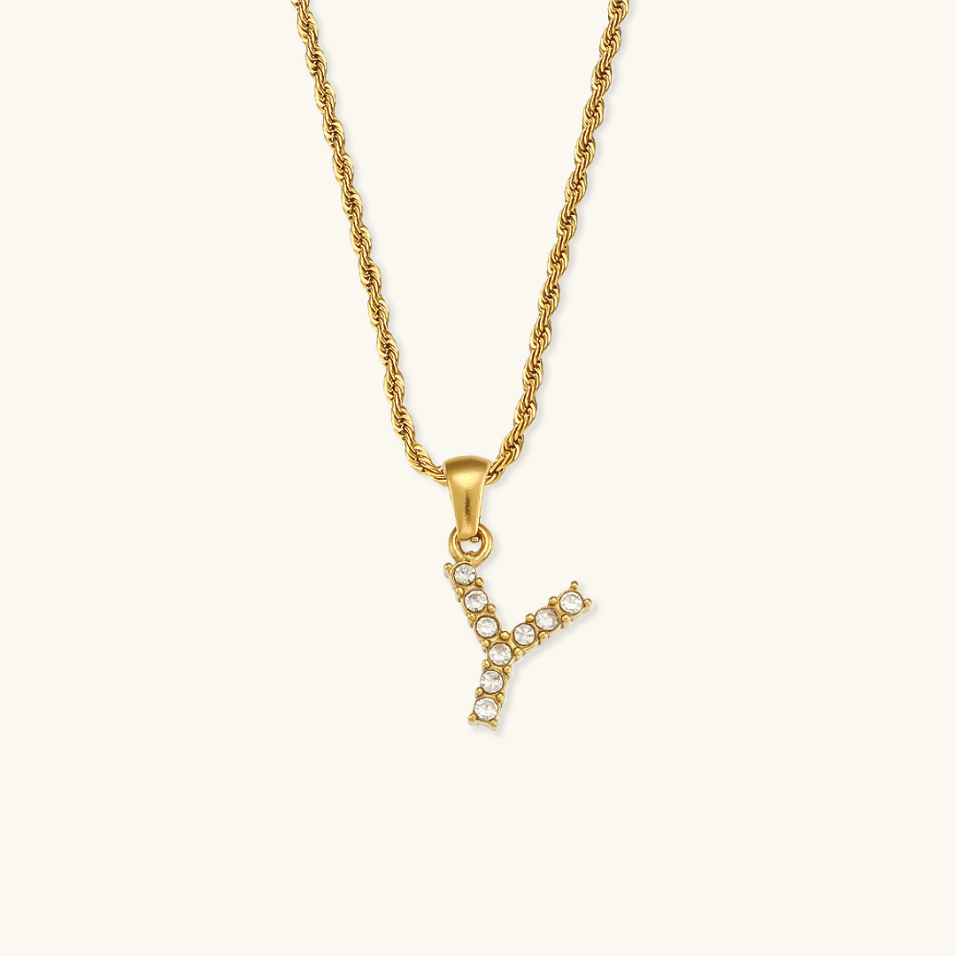 Maeve Bogstav Initial Diamanthalskæde