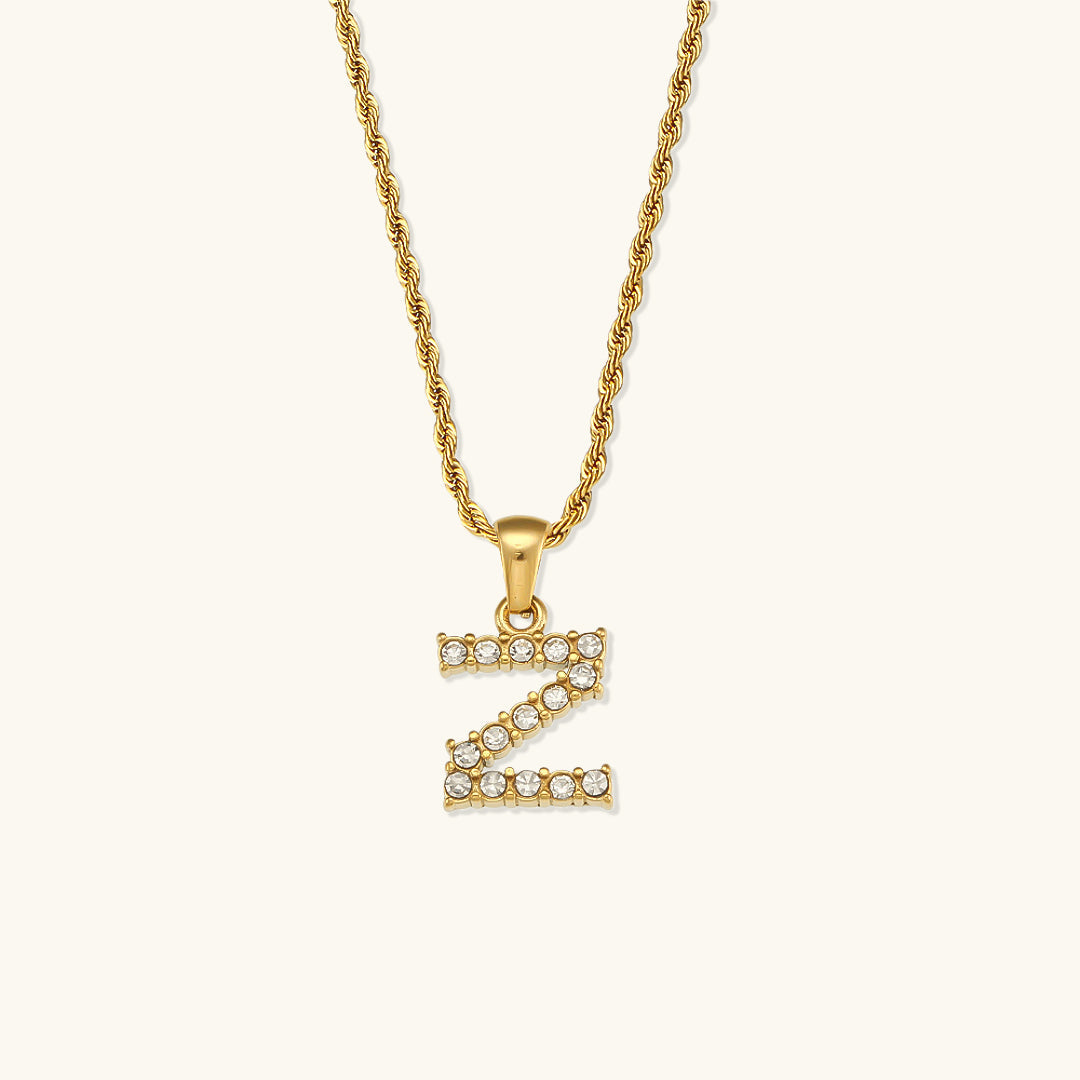 Maeve Bogstav Initial Diamanthalskæde