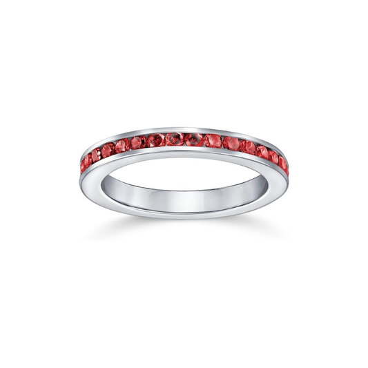 Rubin Evighed Bånd Ring | Hvidguld