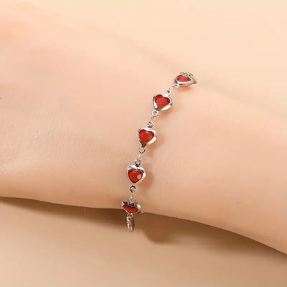 Ophelyra Garnetelle Armbånd | Hvidguld