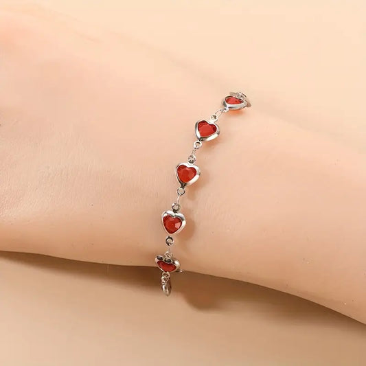 Ophelyra Garnetelle Armbånd | Hvidguld
