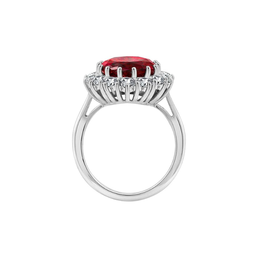 Scarlet Krone Rubin Ring | Hvidguld