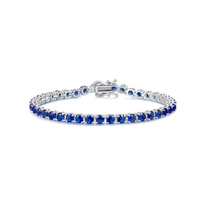 Safir Tennisarmbånd | Hvidguld