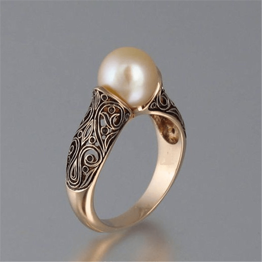 Timeless Vintage Perle Guld Ring