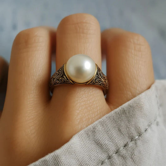 Timeless Vintage Perle Guld Ring