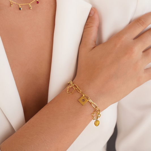 Lykke Daisy Charm-armbånd